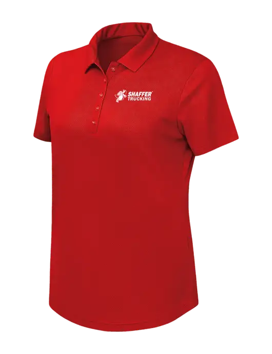 Callaway Womens Birdseye Red Polo w/Shaffer Trucking Logo