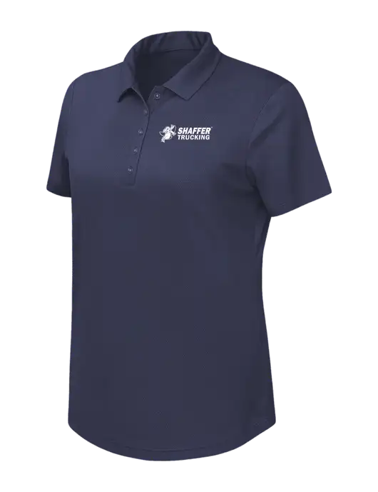 Callaway Womens Birdseye Navy Polo w/Shaffer Trucking Logo