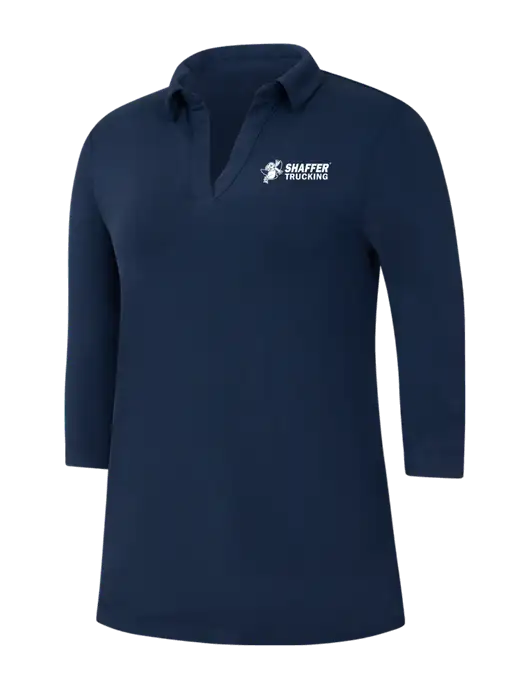 Navy Womens Luxe Knit Tunic w/Shaffer Trucking Logo