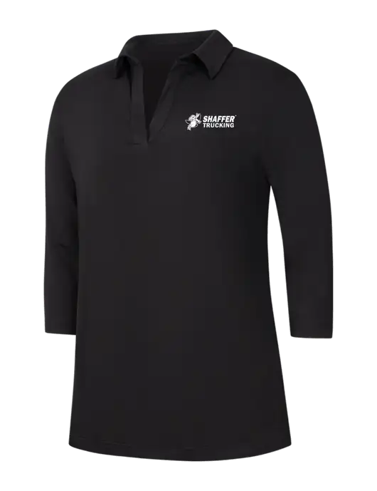 Womens Black Luxe Knit Tunic w/Shaffer Trucking Logo