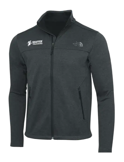North Face Dark Grey Heather Ridgewall Soft Shell Jacket w/Shaffer Trucking Logo