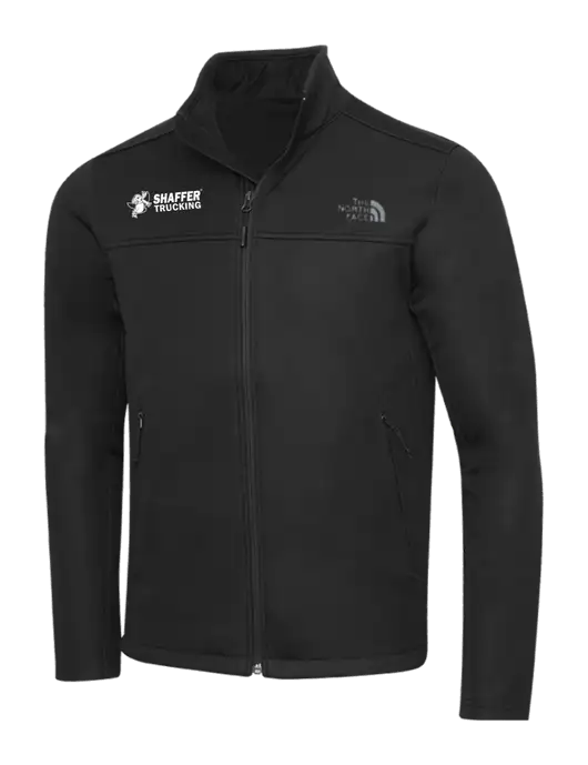 North Face Black Ridgewall Soft Shell Jacket w/Shaffer Trucking Logo