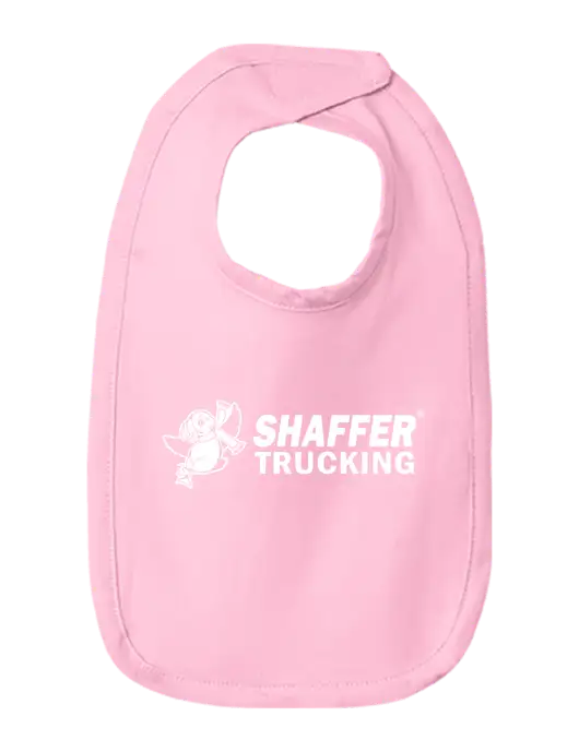 Rabbit Skins Pink Infant Premium Jersey Bib w/Shaffer Trucking Logo