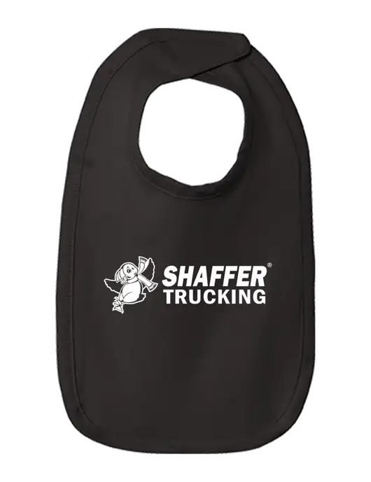 Rabbit Skins Black Infant Premium Jersey Bib w/Shaffer Trucking Logo