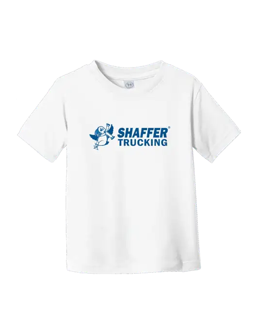 Rabbit Skins White Toddler Fine Jersey Tee w/Shaffer Trucking Logo