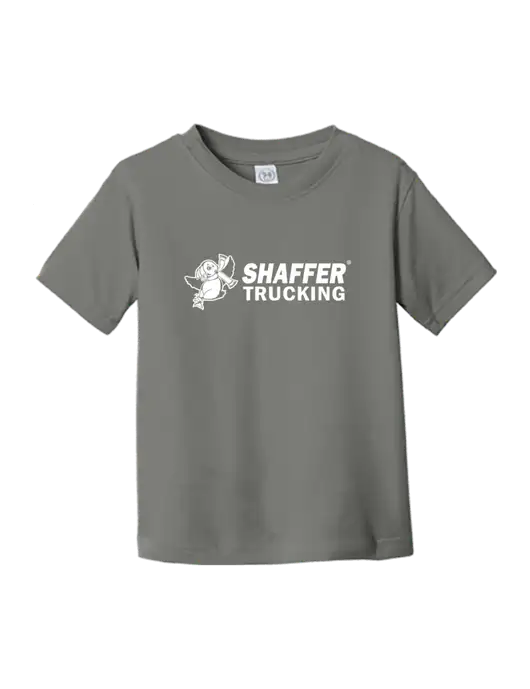 Rabbit Skins Charcoal Toddler Fine Jersey Tee w/Shaffer Trucking Logo