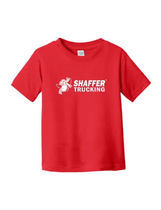 Rabbit Skins Red Toddler Fine Jersey Tee w/Shaffer Trucking Logo