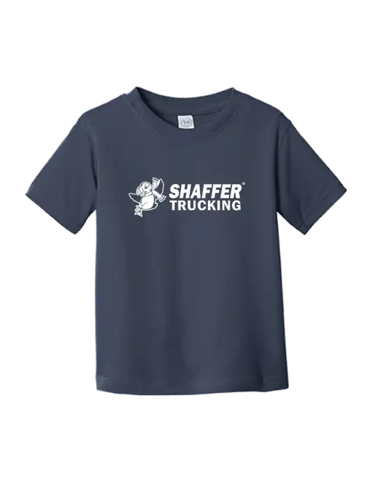 Rabbit Skins Navy Toddler Fine Jersey Tee w/Shaffer Trucking Logo