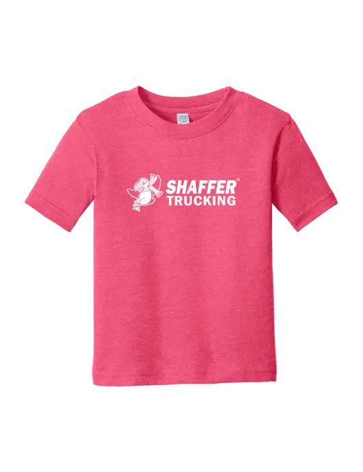 Rabbit Skins Vintage Hot Pink Toddler Fine Jersey Tee w/Shaffer Trucking Logo