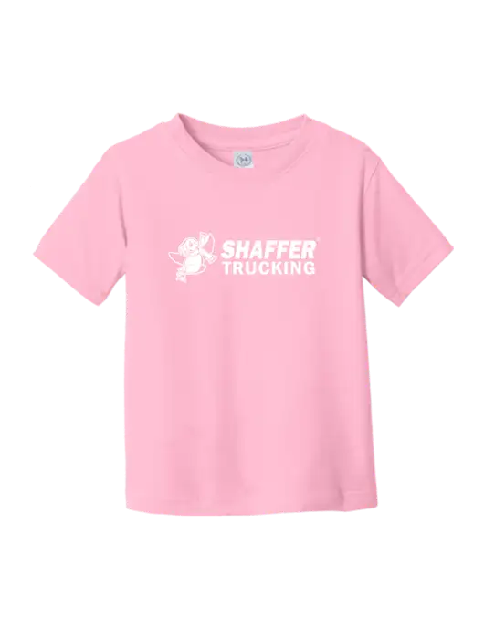 Rabbit Skins Pink Toddler Fine Jersey Tee w/Shaffer Trucking Logo