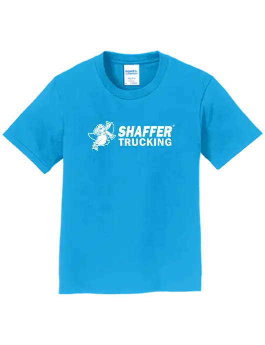 Youth Ring Spun Sapphire 4.5 oz T-Shirt w/Shaffer Trucking Logo