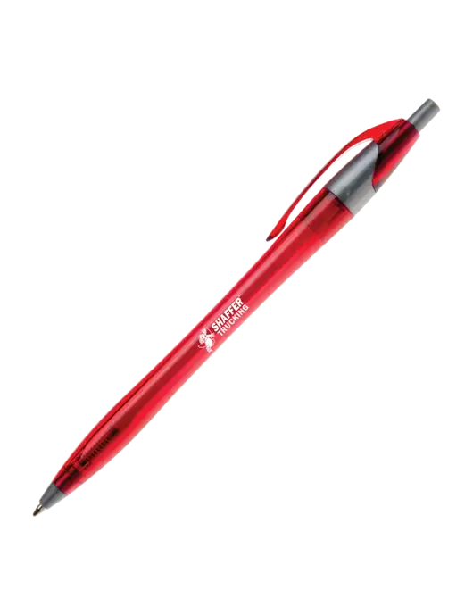 Novella Translucent Red/Silver Jewel Pen - Blue Ink w/Shaffer Trucking Logo