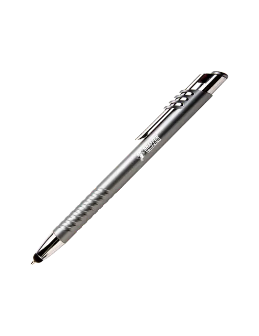 Schirhart Grey Stylus Pen - Blue Ink w/Shaffer Trucking Logo