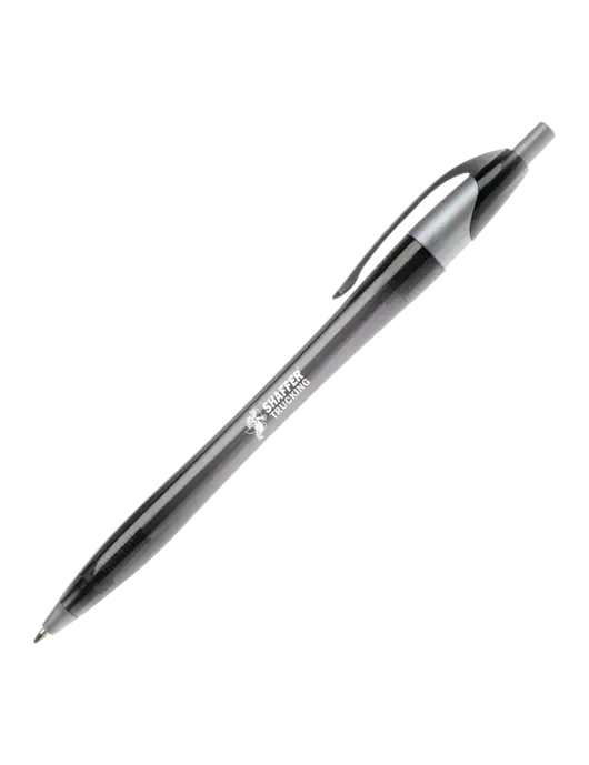 Novella Translucent Black/Silver Jewel Pen - Blue Ink w/Shaffer Trucking Logo