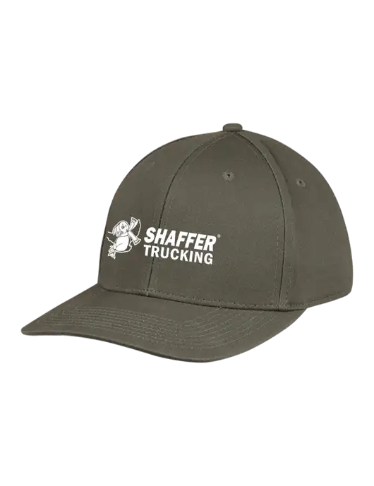 Premium Modern Structured Twill Olive Snapback Cap w/Shaffer Trucking Logo