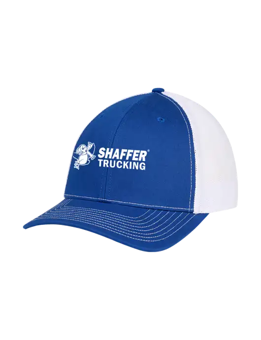 Richardson Adjustable Snapback Original 112 Trucker Cap Royal w/White Mesh w/Shaffer Trucking Logo