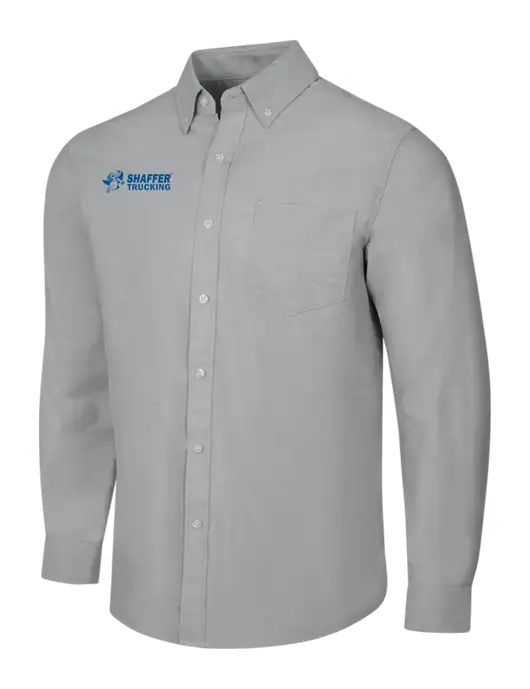 Light Grey SuperPro Oxford Shirt w/Shaffer Trucking Logo