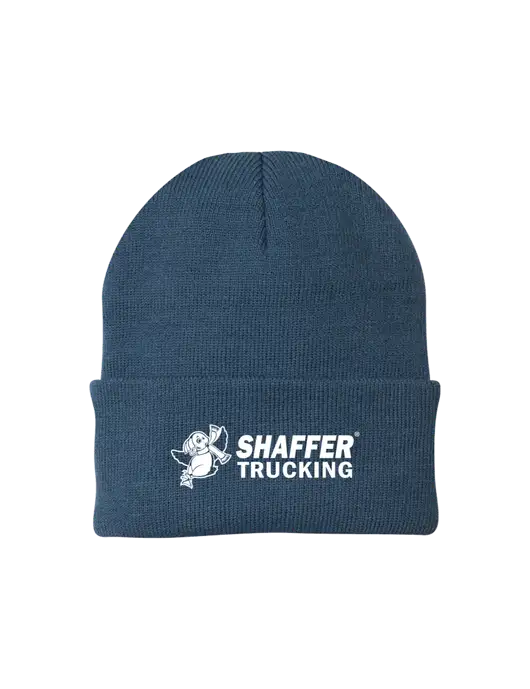 Dark Slate Knit Cap w/Shaffer Trucking Logo
