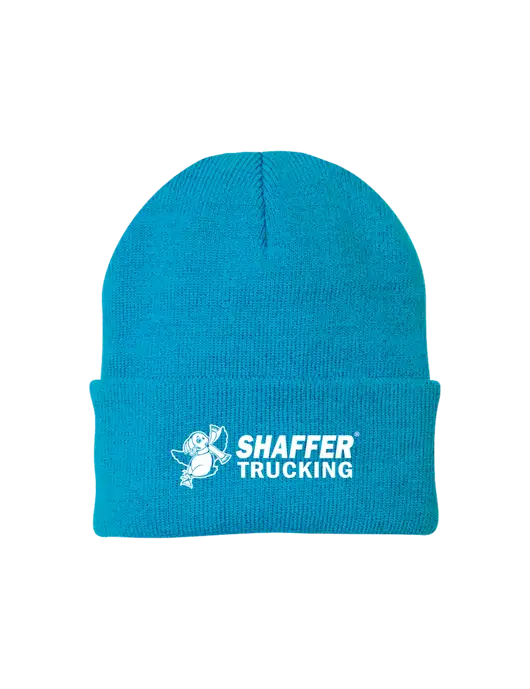 Sapphire Blue Knit Cap w/Shaffer Trucking Logo