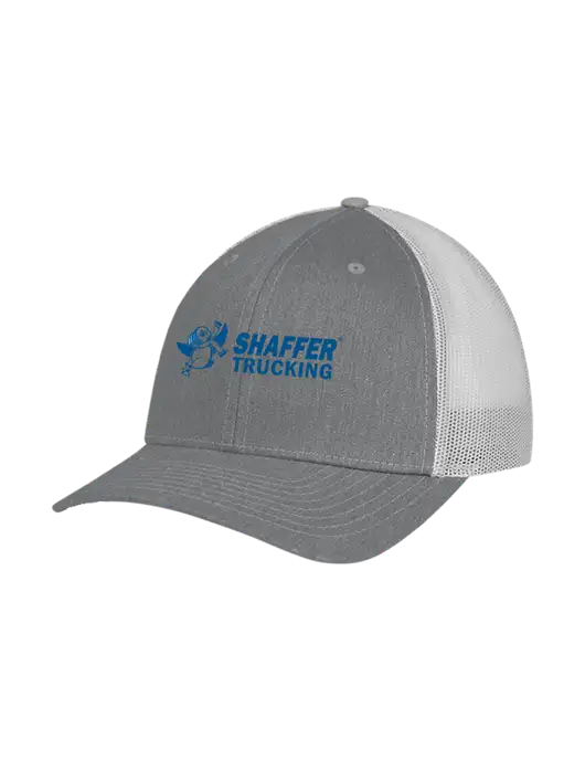 Richardson Adjustable Snapback Original 112 Trucker Cap Heather Grey w/Light Grey Mesh w/Shaffer Trucking Logo