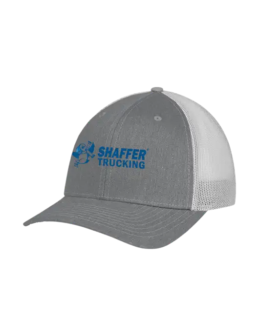 Richardson Adjustable Snapback Original 112 Trucker Cap Heather Grey w/Light Grey Mesh w/Shaffer Trucking Logo