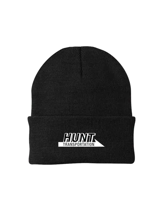 Black Knit Cap w/Hunt Transportation Logo