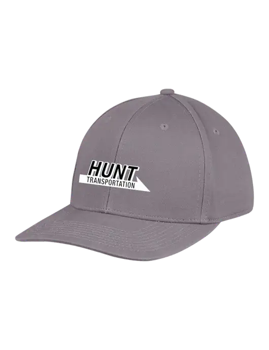 Premium Modern Structured Twill Charcoal Snapback Cap w/Hunt Transportation Logo