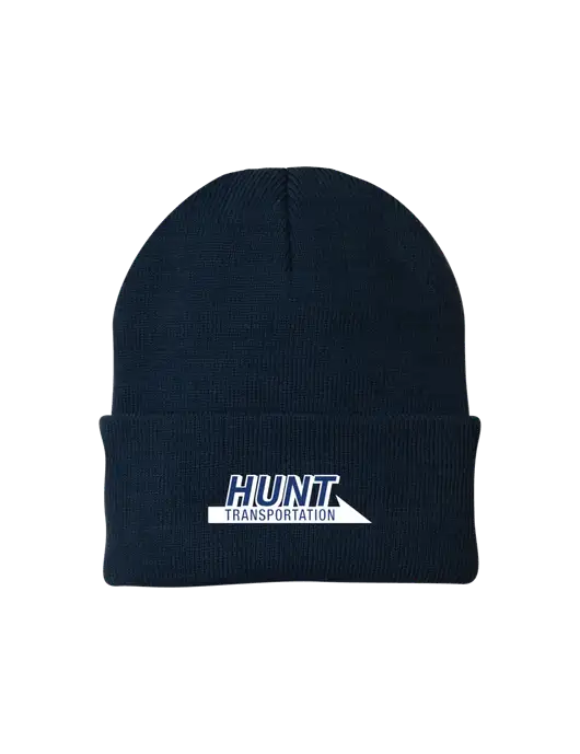 Navy Knit Cap w/Hunt Transportation Logo