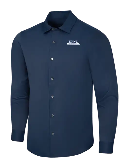 Navy City Stretch Shirt w/Hunt Transportation Logo