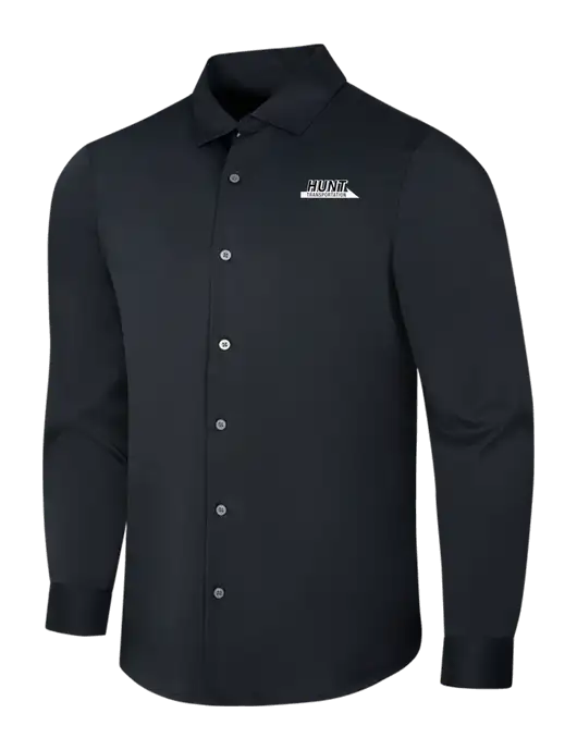 Black City Stretch Shirt w/Hunt Transportation Logo