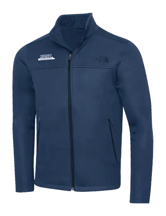 North Face Dark Navy Ridgewall Soft Shell Jacket w/Hunt Transportation Logo