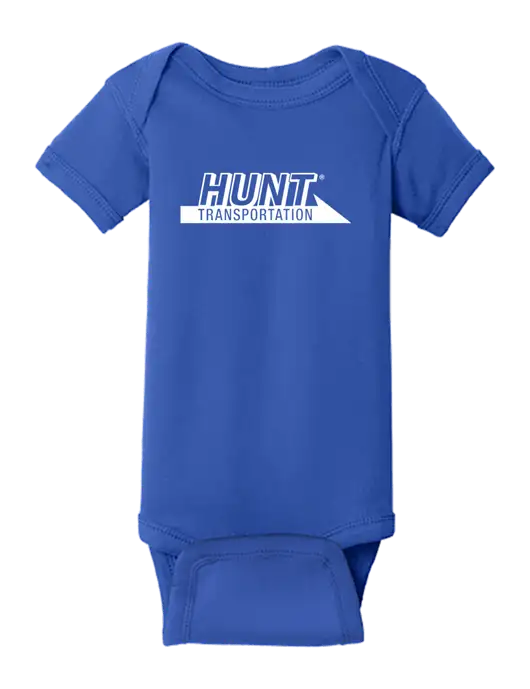 Rabbit Skins Royal Infant Short Sleeve Baby Rib Bodysuit w/Hunt Transportation Logo