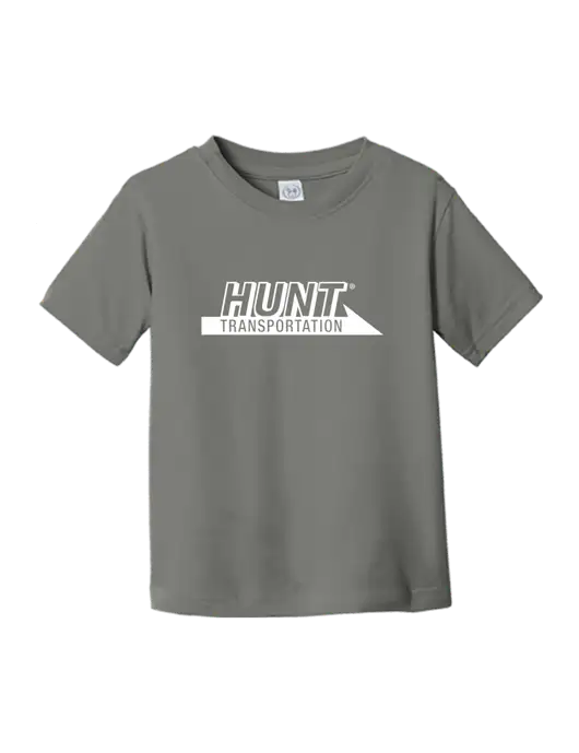 Rabbit Skins Charcoal Toddler Fine Jersey Tee w/Hunt Transportation Logo