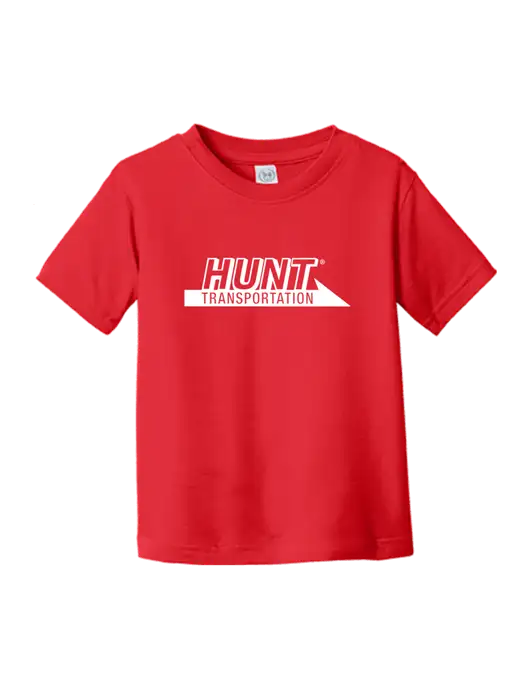 Rabbit Skins Red Toddler Fine Jersey Tee w/Hunt Transportation Logo