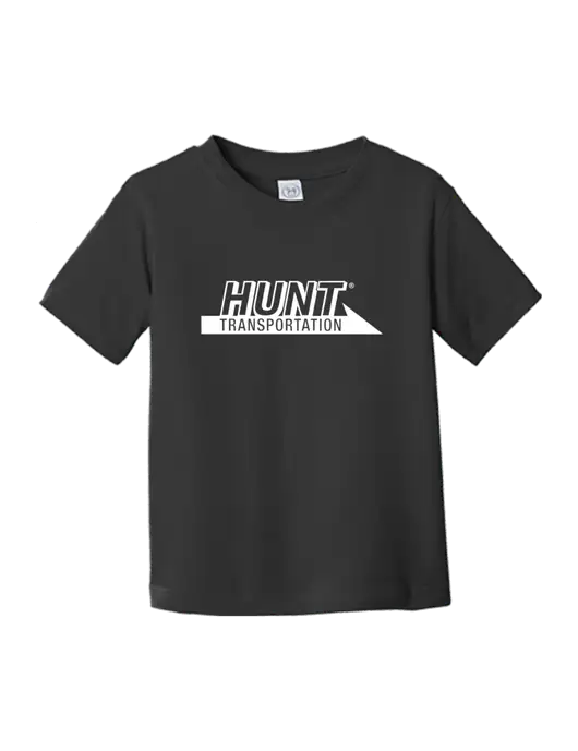Rabbit Skins Black Toddler Fine Jersey Tee w/Hunt Transportation Logo
