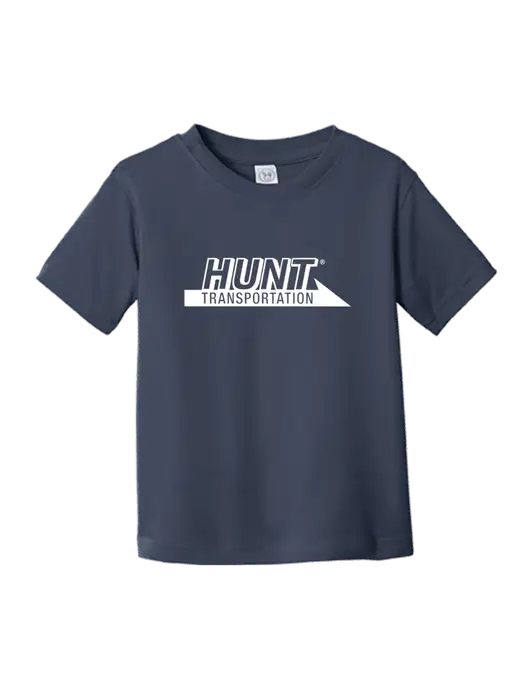 Rabbit Skins Navy Toddler Fine Jersey Tee w/Hunt Transportation Logo