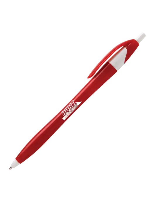 Novella Red/White Executive Pen - Blue Ink w/Hunt Transportation Logo