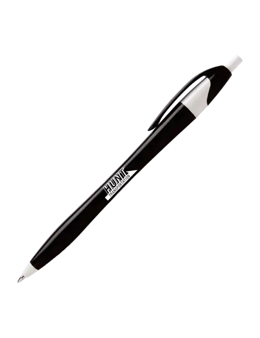 Novella Black/White Executive Pen - Blue Ink w/Hunt Transportation Logo