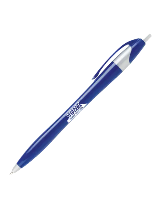 Novella Navy/Silver Corporate Pen- Blue Ink w/Hunt Transportation Logo