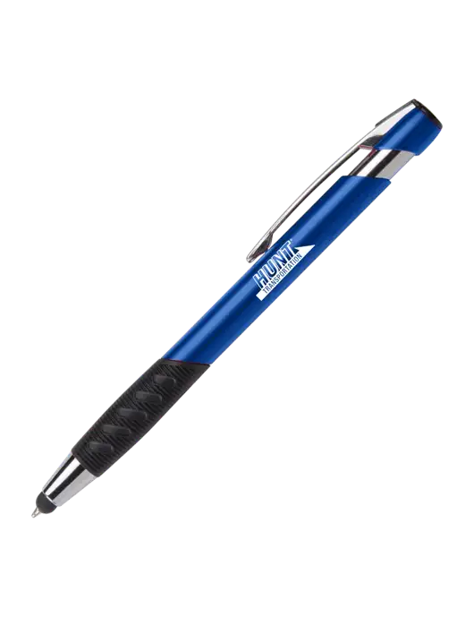 Alize Blue Stylus Black Ink Pen w/Hunt Transportation Logo