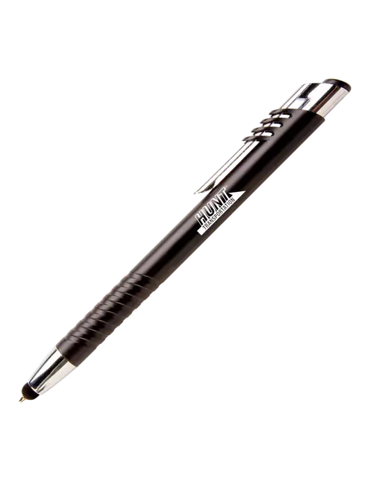 Schirhart Black Stylus Pen - Blue Ink w/Hunt Transportation Logo