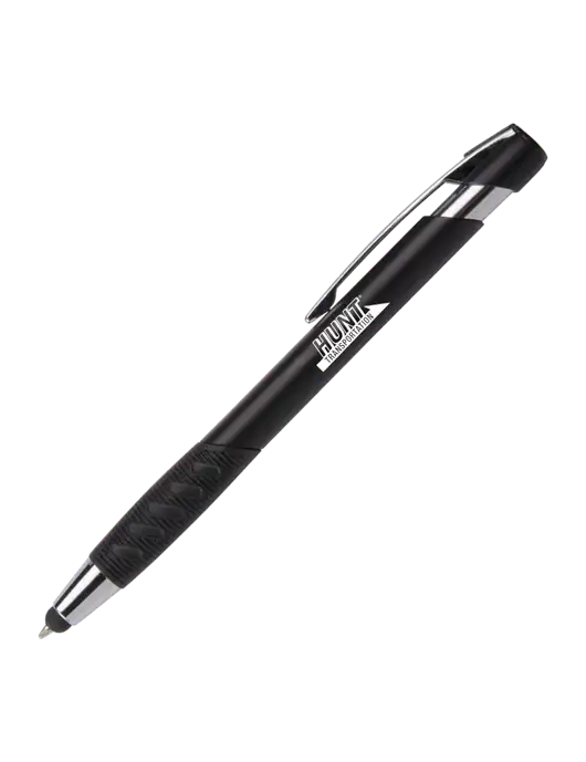Alize Black Stylus Black Ink Pen w/Hunt Transportation Logo