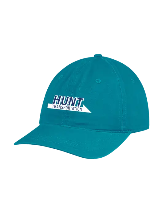 Garment Washed Unstructured Twill Sapphire Cap w/Hunt Transportation Logo