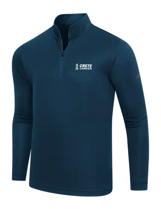 Adidas Navy Lightweight Quarter Zip Pullover w/Crete Carrier Logo