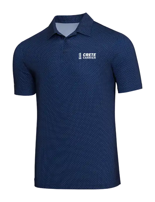 Adidas Navy Blue Diamond Dot Print Polo w/Crete Carrier Logo