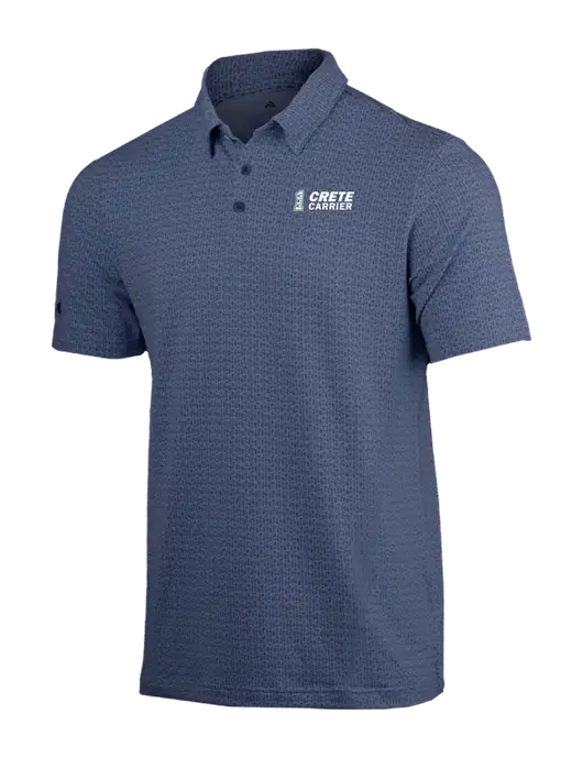 Adidas Light Navy Printed Blend Polo w/Crete Carrier Logo