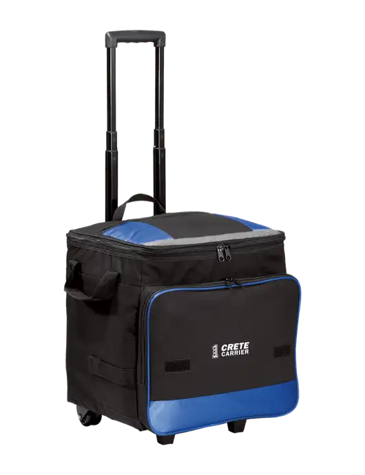 Twilight Blue Rolling Cooler w/Crete Carrier Logo