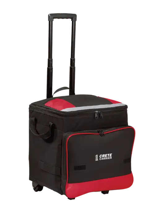 Red Rolling Cooler w/Crete Carrier Logo