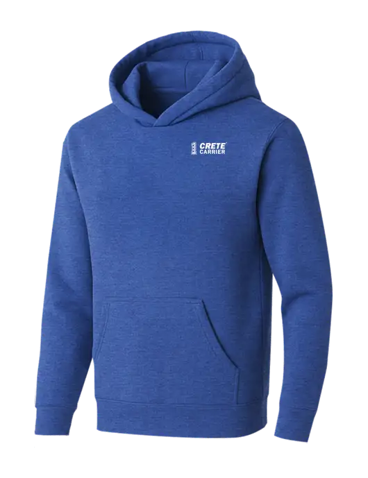 BELLA+CANVAS Heather Royal Sponge Fleece Pullover Hoodie w/Crete Carrier Logo