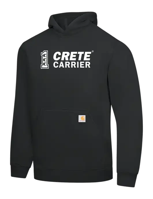 Carhartt Black Midweight Hooded Sweatshirt w/Crete Carrier Logo